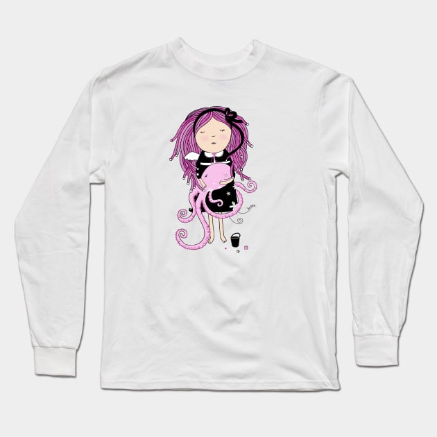 Octavia and Octopus Long Sleeve T-Shirt by Krize